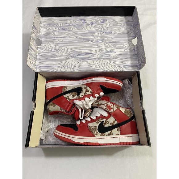 Pre-Owned Mens Size 7.5 Light Bone Nike SB Dunk Mid Linoleum Skateboarding Shoes - Picture 1 of 10